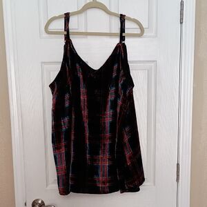 Torrid Velvet Plaid Cami z100